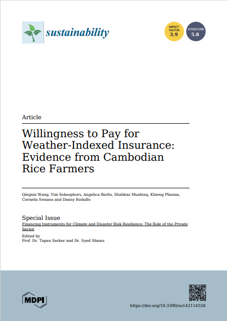 Willingness to Pay for Weather-Indexed Insurance: Evidence from Cambodian Rice Farmers
