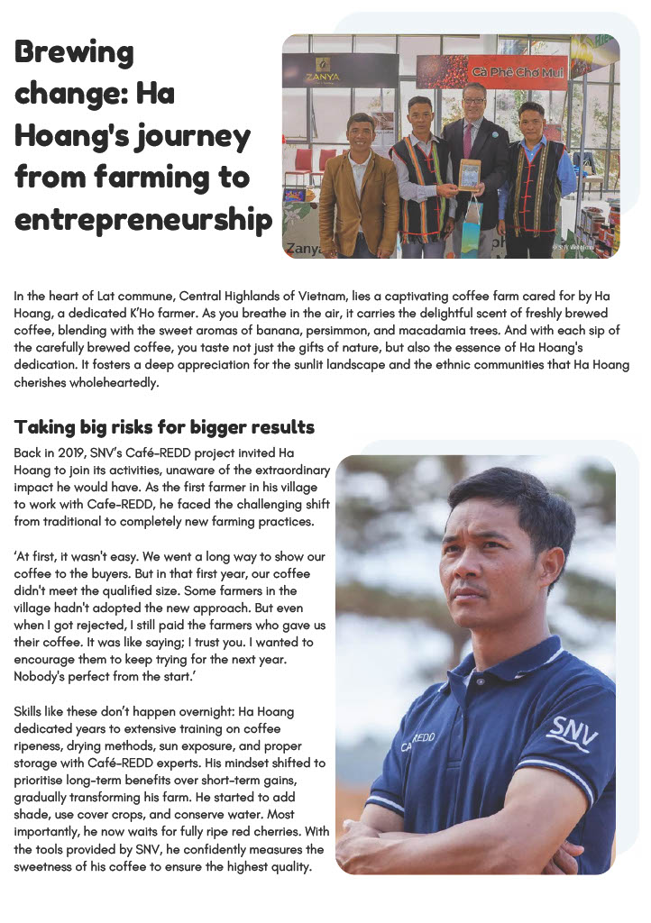 Brewing change: Ha Hoang’s journey from farming to entrepreneurship