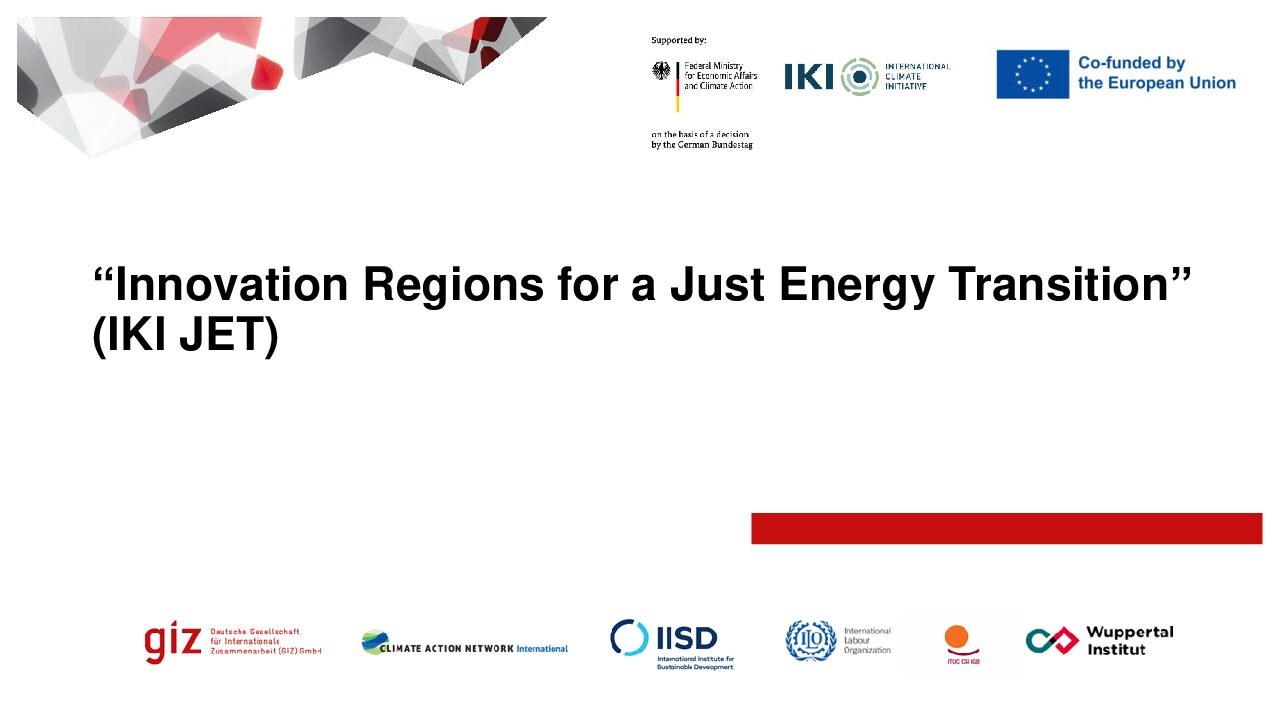 “Innovation Regions for a Just Energy Transition” (IKI JET)